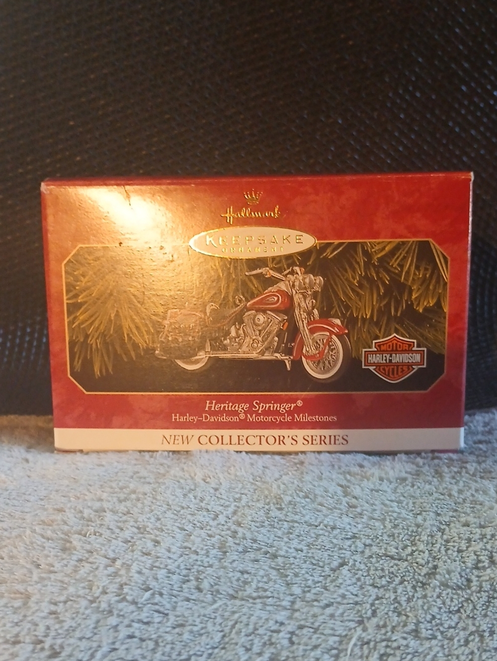 NWT Harley-Davidson Red Heritage Springer Motorcycle Ornament